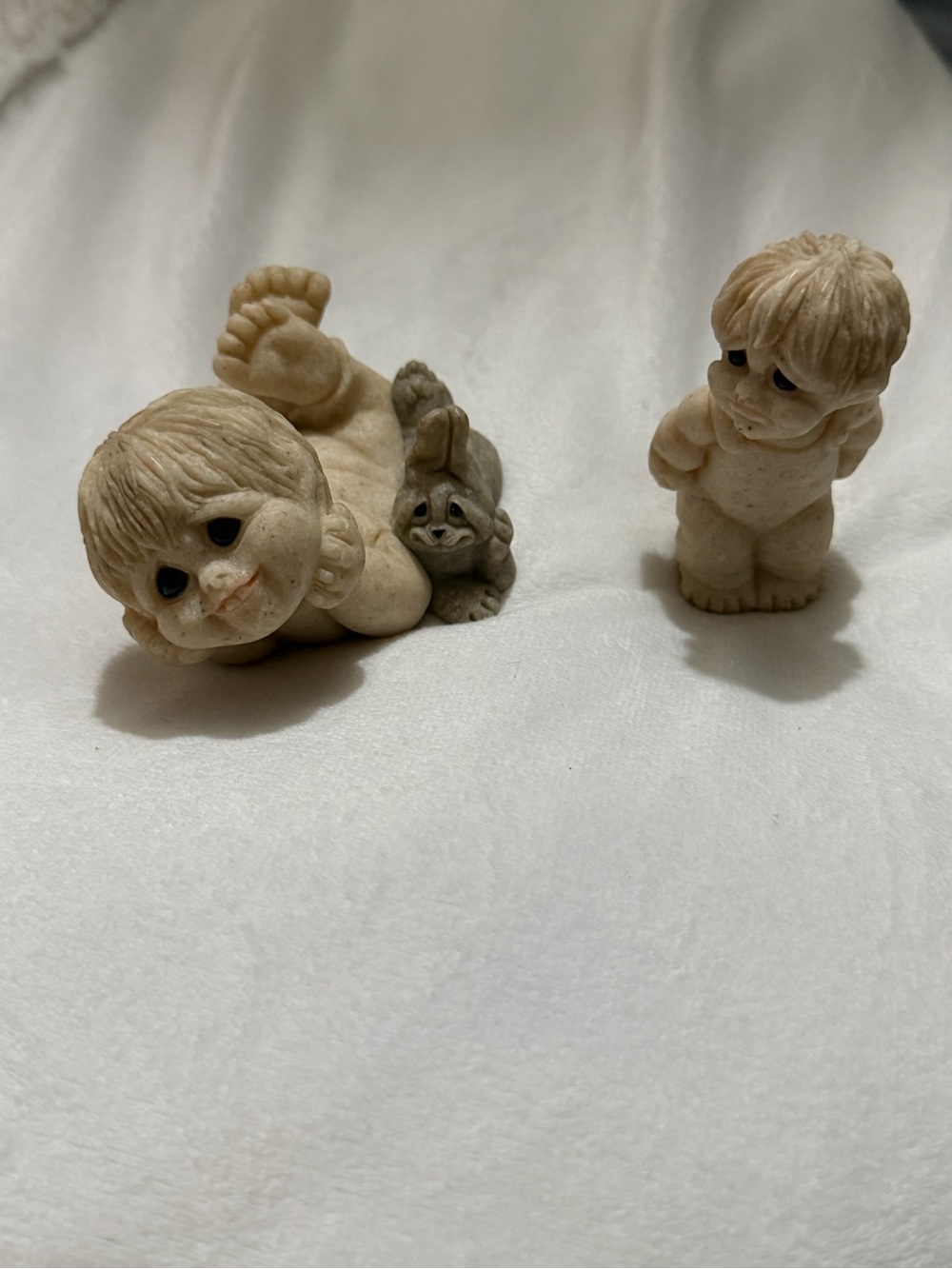 Second Nature Design Daydreamin' Kim Paik Baby Figurines Set of 2 Signed 2001